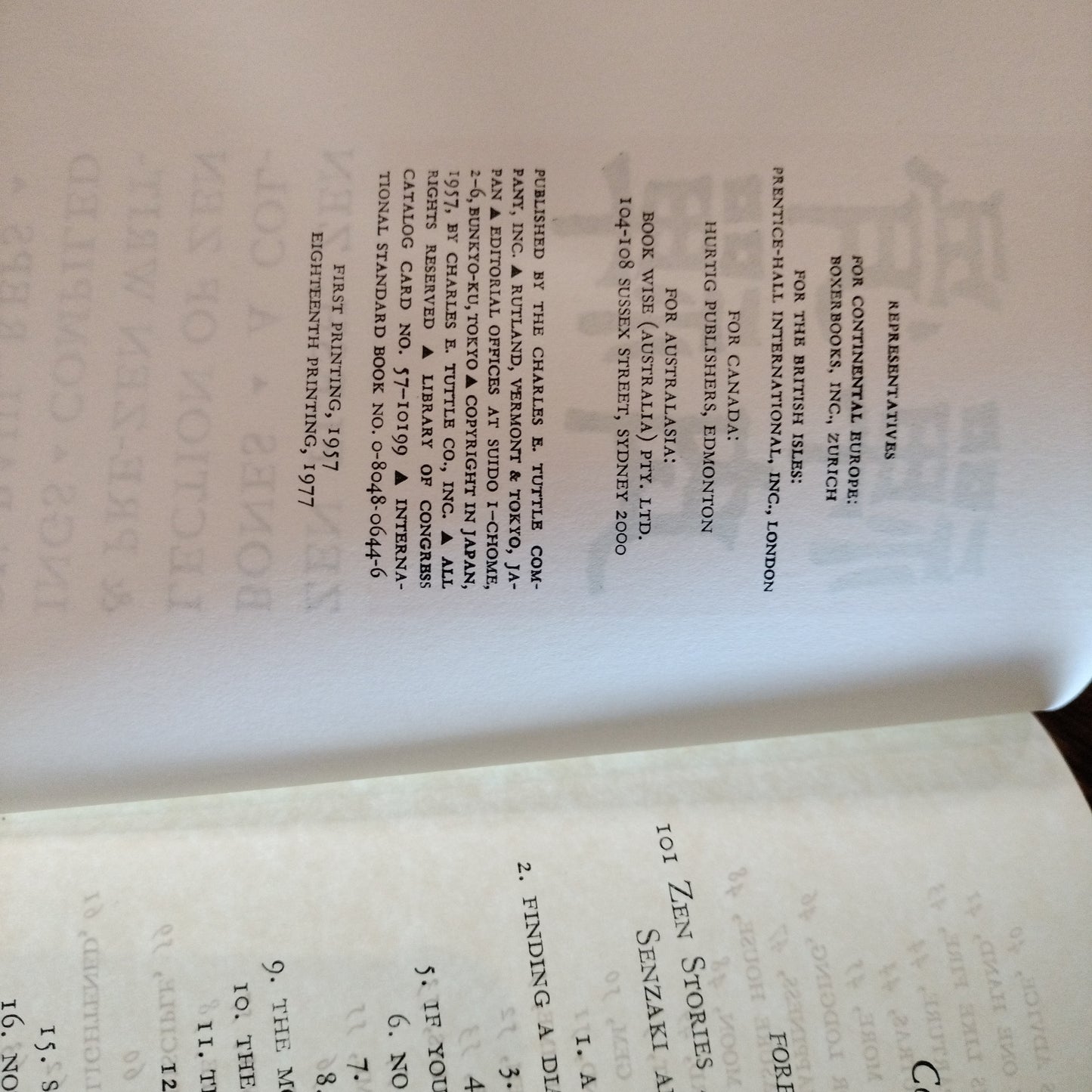 Zen Flesh, Zen Bones a collection of Zen and Pre-Zen Writings. Compiled by Paul Reps. 1977.