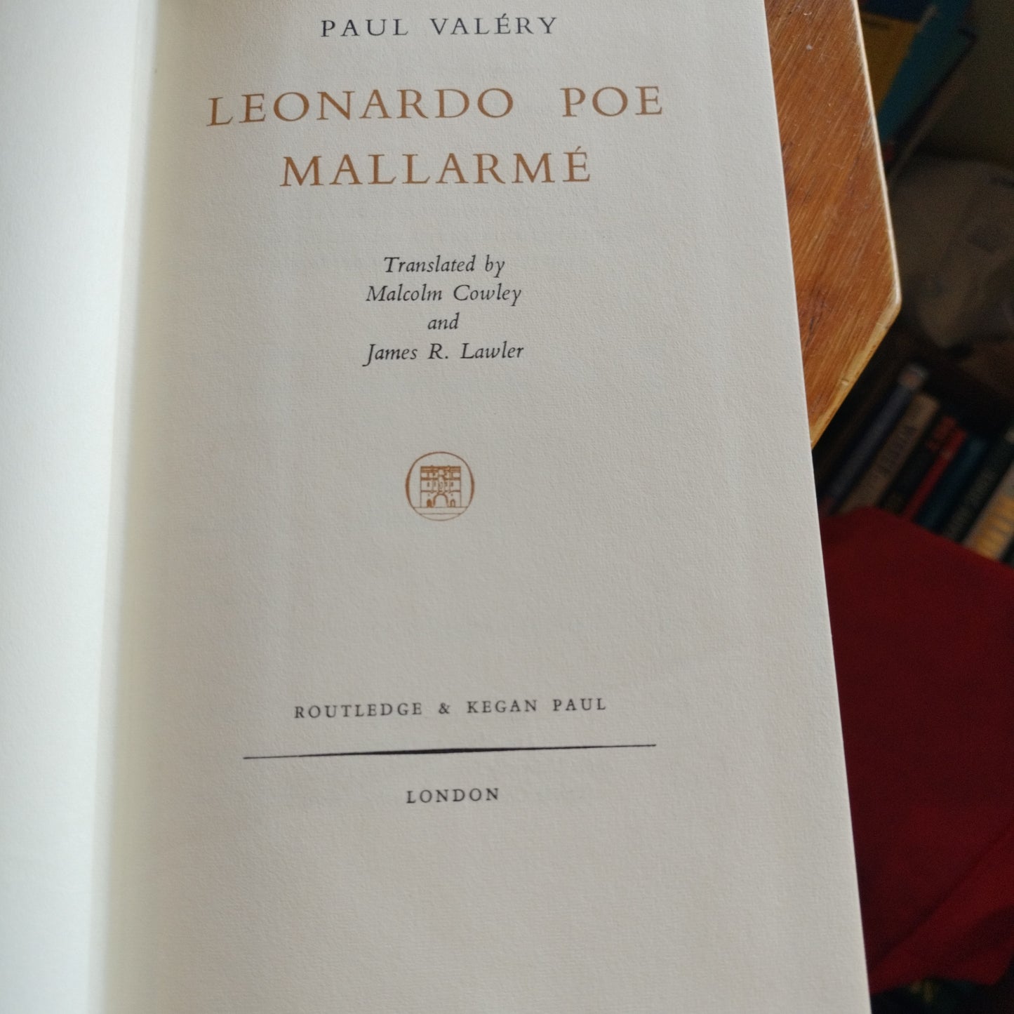 Leonardo Poe Mallarmé by Paul Vallery first edition 1972.