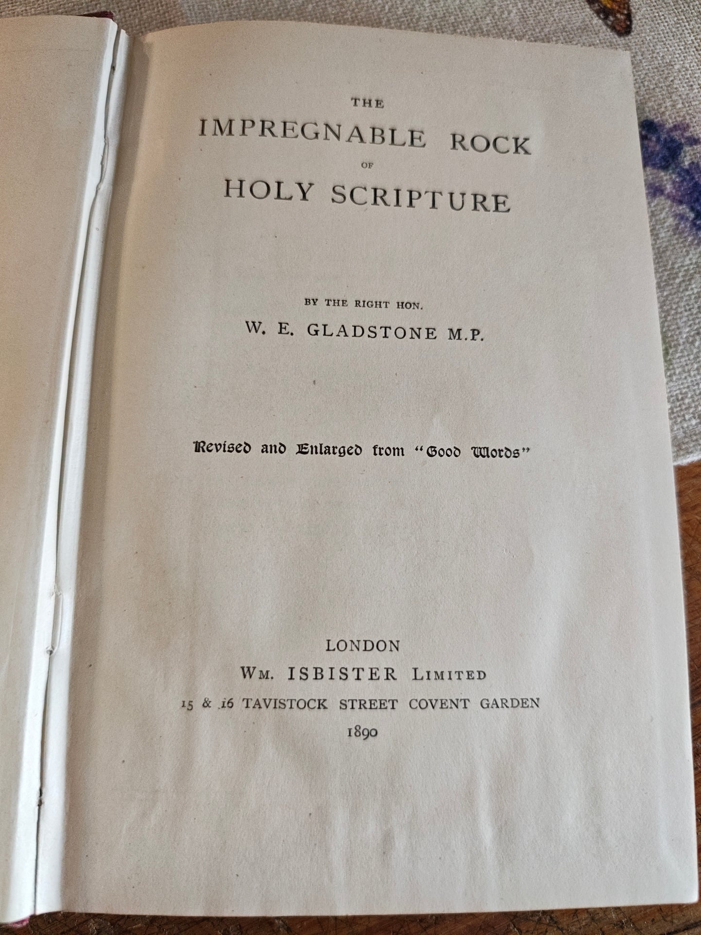 Rare 1890: The Impregnable Rock of Holy Scripture by W.E. Gladston